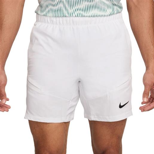Nike pantaloncini da tennis da uomo Nike court advantage dri-fit 7" tennis shorts - white/white/black