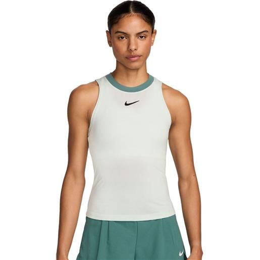 Nike top da tennis da donna Nike court dri-fit advantage tank - barely green/bicoastal/black