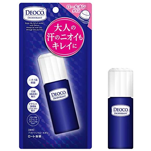 Deoko [non-medicinal products] deoco medicinal deodorant lactone (sweet fragrance component that decreases with age) containing sweet floral scent roll-on 30ml