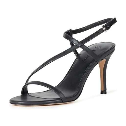 The Drop sandali da donna arco con tacco e cinturino, nero, 38 eu