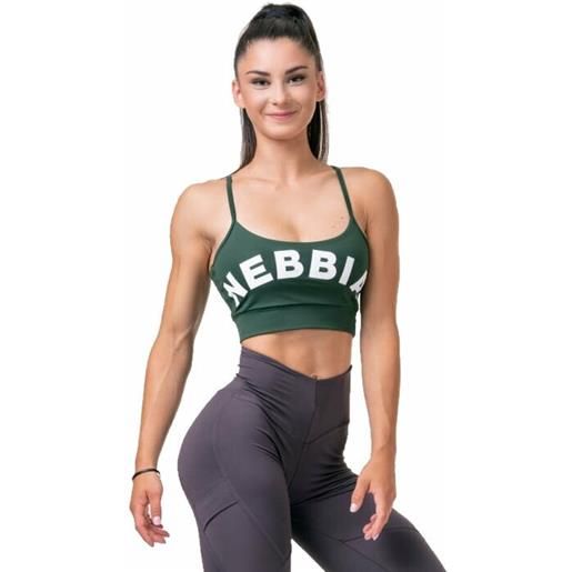 Nebbia classic hero cut-out sports bra dark green s intimo e fitness