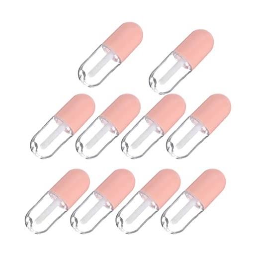 Minkissy 5ml lip gloss tube: 10 pz contenitori balsami vial per fai te rosa cosmetico