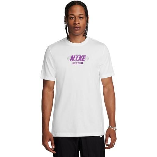 Nike t-shirt uomo Nike manica corta back print just do it swoosh bianco