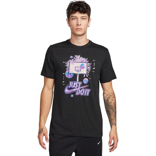 Nike t-shirt basket uomo nero