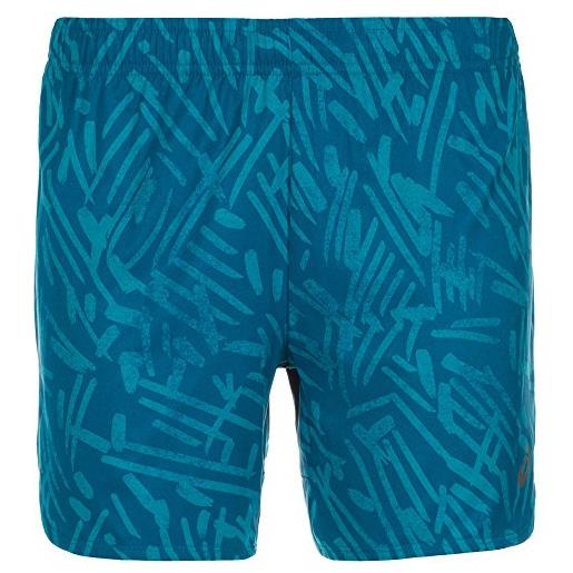 ASICS - pantaloncini in tessuto woven, taglia xs, colore: blu