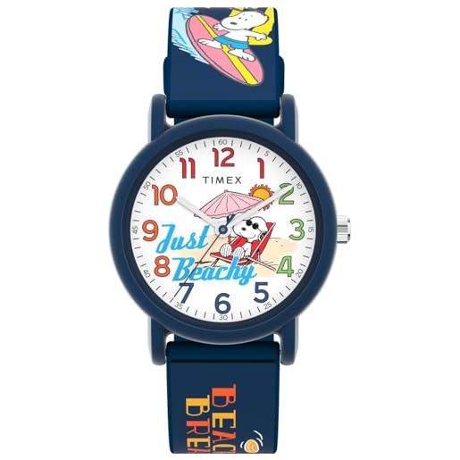 Timex orologio analogico al quarzo unisex kids con cinturino in silicone tw2v78600