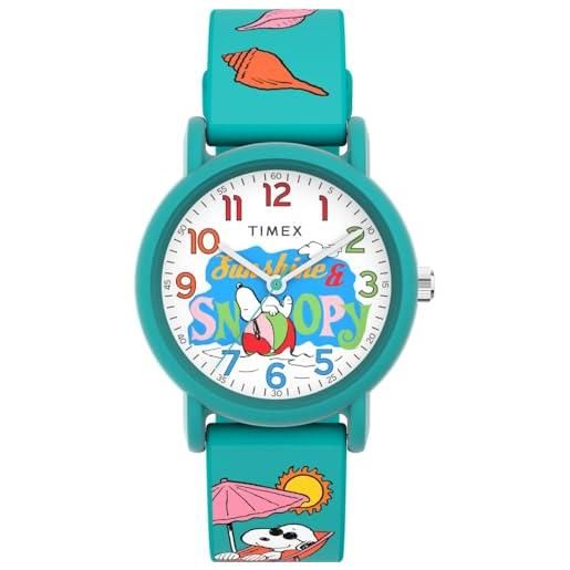 Timex orologio analogico al quarzo unisex kids con cinturino in silicone tw2v78500