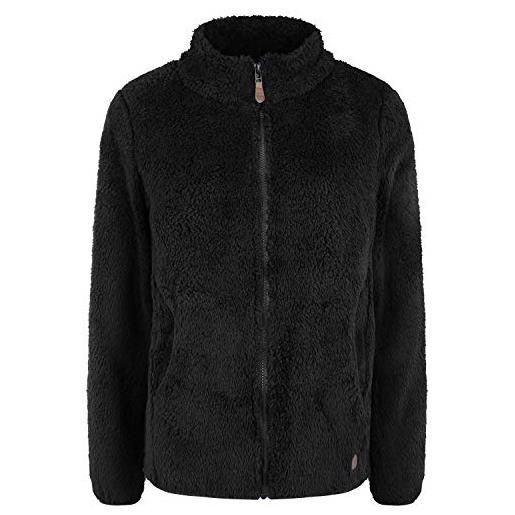 Oxmo telsa giacca in pile giacca in felpa da donna, taglia: m, colore: black (799000)