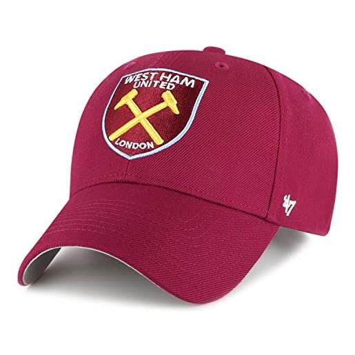 47 brand cap with a visor, burgundy, one size men's