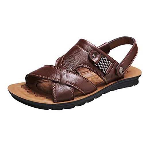Generic sandali breathable slippers leather slides beach outdoor men's fashion shoes men's sandali scarpe sportive scarpe nere