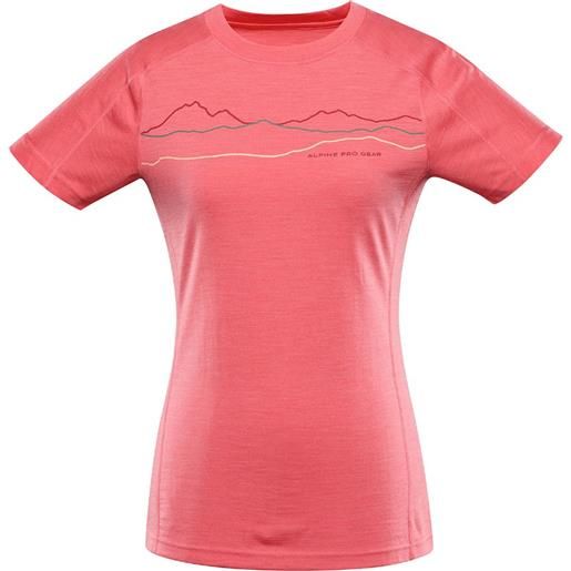 Alpine Pro woolena 2 short sleeve t-shirt rosa xl-2xl donna