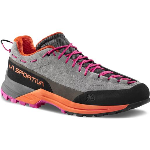 La Sportiva - scarpe tecniche da avvicinamento - tx guide leather woman grey/cherry tomato per donne in pelle - taglia 38.5,39,39.5,40 - grigio