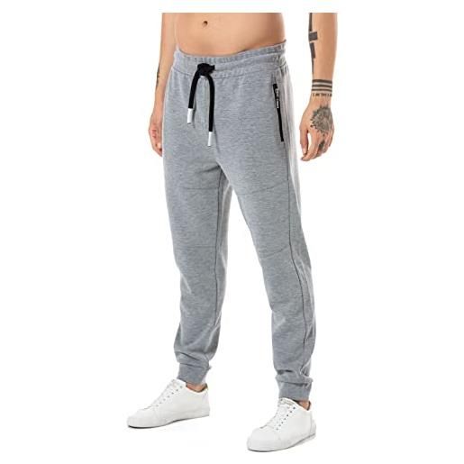 Redbridge pantaloni da tuta sweatpants joggers in stile batik grigio l