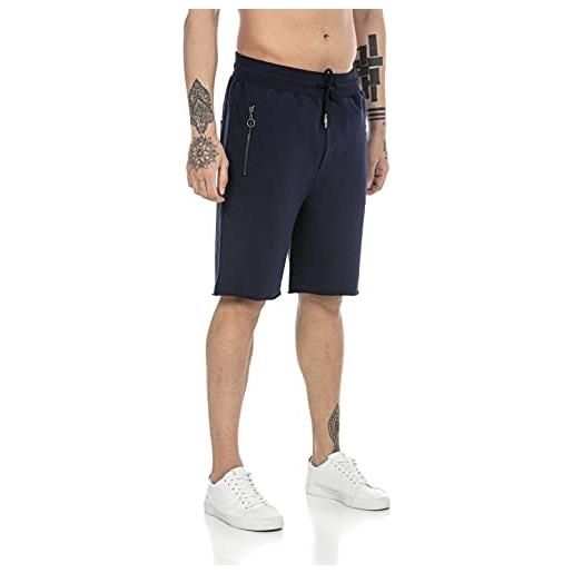 Redbridge pantaloncini da uomo joggers pantalone corto da tuta blu xxl