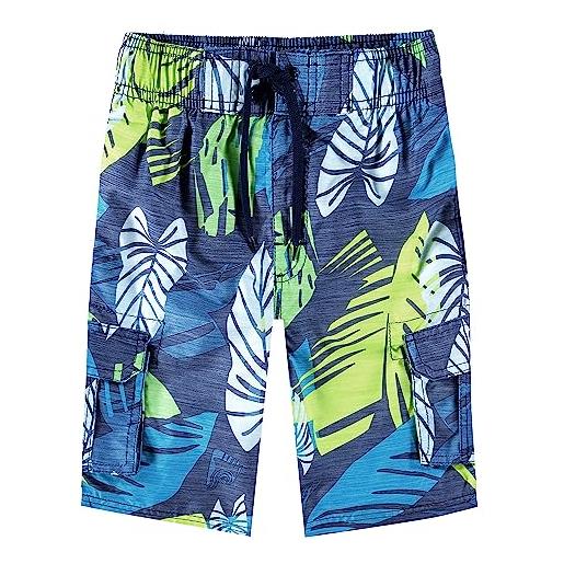 Kanu Surf line up quick dry upf 50+ beach swim trunk costume a pantaloncino, montego navy, m bambino