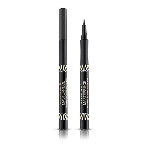 Max Factor eyeliner penna masterpiece high precision, punta a spatola per tratto spesso e sottile, 15 charcoal, 1 g
