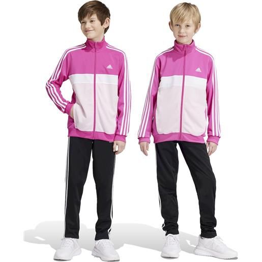 Tuta intera completa ragazzi unisex adidas essentials 3-stripes tiberio rosa is2535