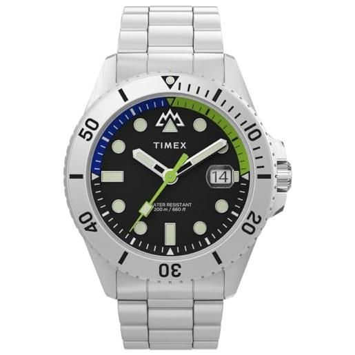 Timex orologio analogico al quarzo da uomo con cinturino in acciaio inossidabile tw2w41900