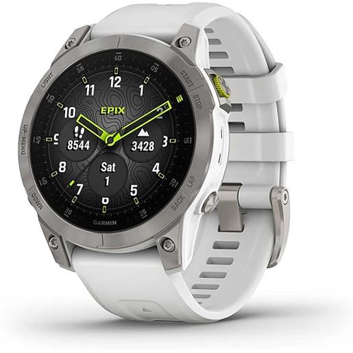 Garmin smartwatch Garmin epix™ (gen 2) sapphire edition titanium / white band (010-02582-21)