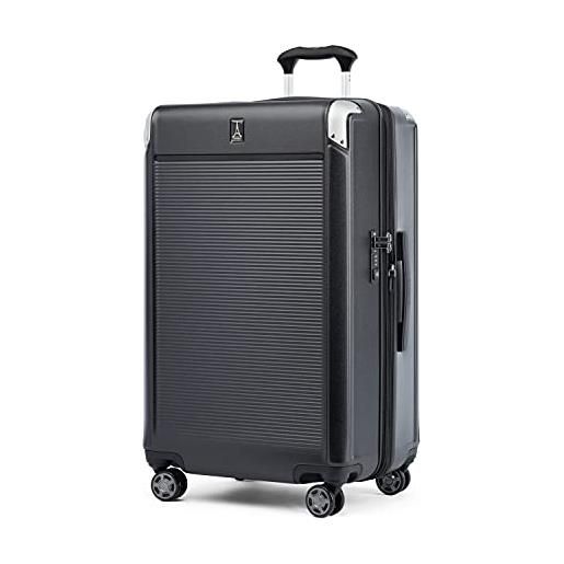 Travelpro platinum elite valigia rigida check-in 4 ruote 69x46x33cm, rigida, espandibile, 104 litri colore grigio 10 anni di garanzia