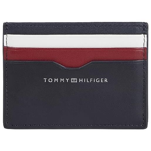 Tommy Hilfiger portafoglio uomo smooth cc holder piccolo, multicolore (space blue), taglia unica