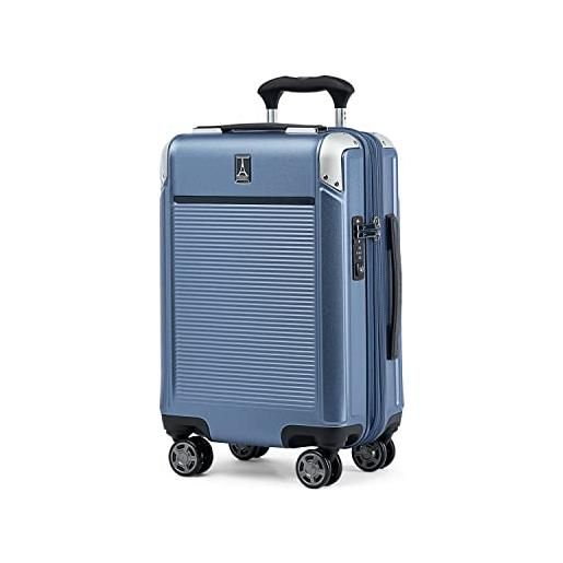 Travelpro platinum elite valigia cabina rigida 4 ruote 55x35x23cm, rigida, espandibile, 39 litri colore azzurro cielo 10 anni di garanzia
