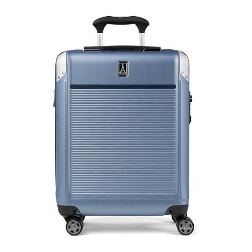 Travelpro platinum elite hardside - valigia a 4 ruote per cabina, 55x40x20 cm, rigida, espandibile, 39 litri, azzurro cielo, garanzia 10 anni, bagaglio rigido espandibile, ruote piroettanti. 