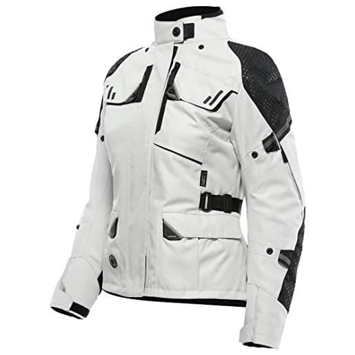 Dainese - ladakh 3l d-dry lady jacket, giacca moto touring impermeabile, protezioni su spalle e gomiti, 4 stagioni, giacca da moto da donna, vapor-blue/nero, 46
