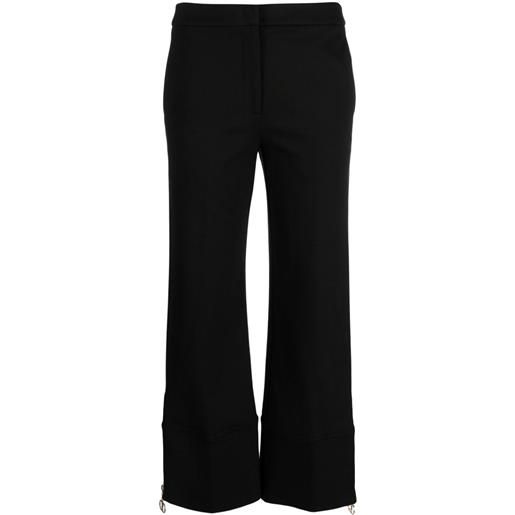 TWINSET pantaloni crop svasati - nero