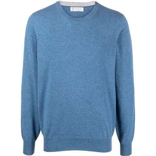 Brunello Cucinelli maglione girocollo - blu