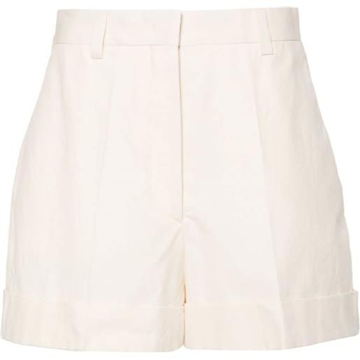 Miu Miu shorts sartoriali a vita alta - bianco