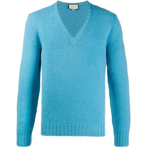 Gucci maglione con ricamo - blu