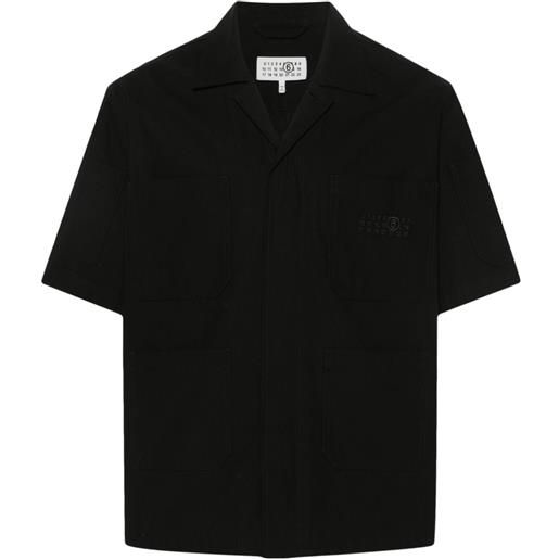 MM6 Maison Margiela camicia con ricamo - nero