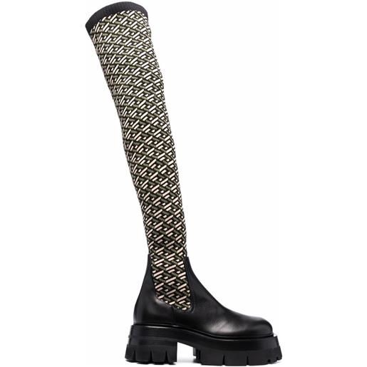 Versace stivali con suola antiscivolo - nero