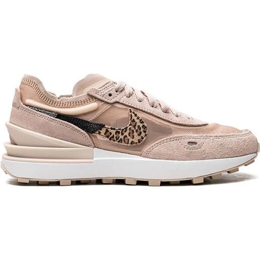 Nike sneakers waffle one fossil stone leopard - rosa