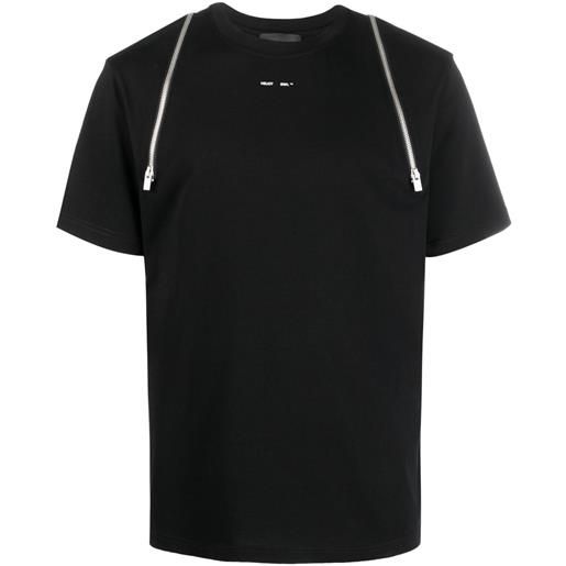 HELIOT EMIL t-shirt con zip - nero