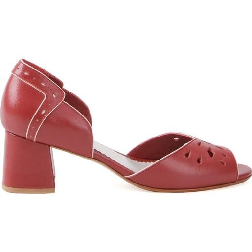 Sarah Chofakian sandali con tacco largo - rosso
