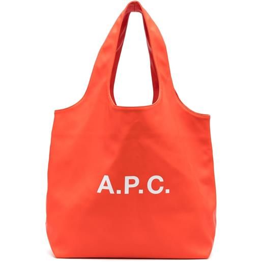 A.P.C. borsa tote con stampa - arancione