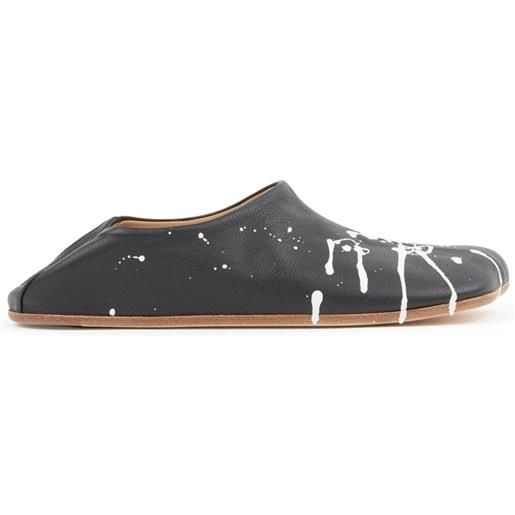 MM6 Maison Margiela slippers anatomic con stampa effetto vernice - nero