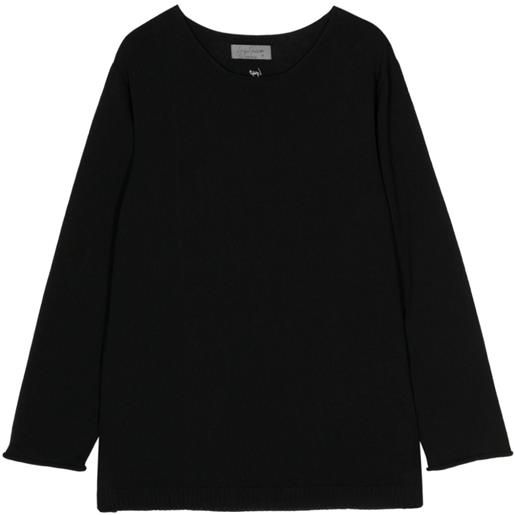 Yohji Yamamoto maglione con ricamo - nero