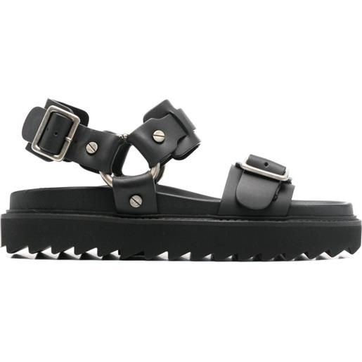 Acne Studios buckle-fastening leather sandals - nero