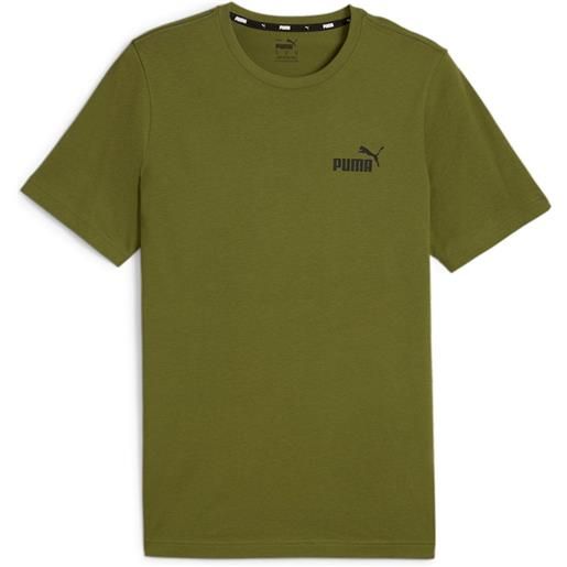 Puma t-shirt essential small logo olive green da uomo