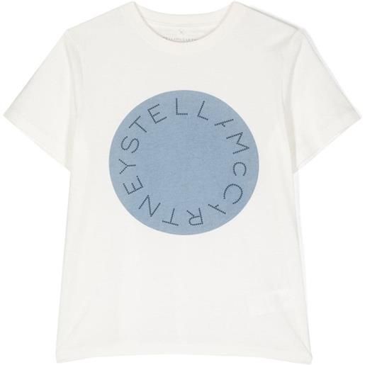 STELLA MCCARTNEY KIDS t-shirt con logo sul petto bianco / 2a