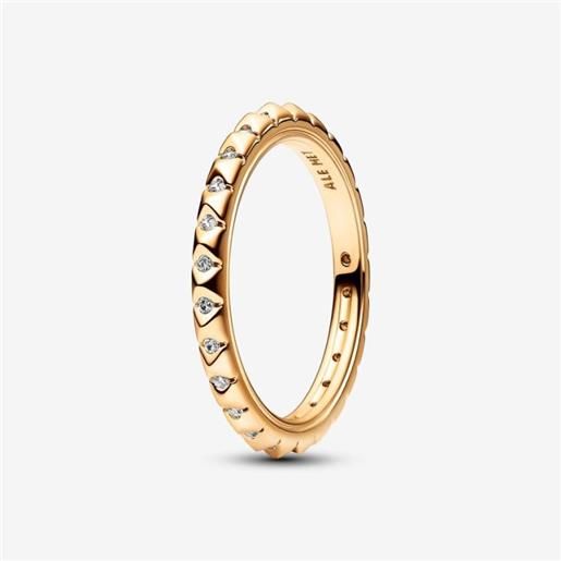 PANDORA anello geometrico con pietre mis. 58 donna PANDORA