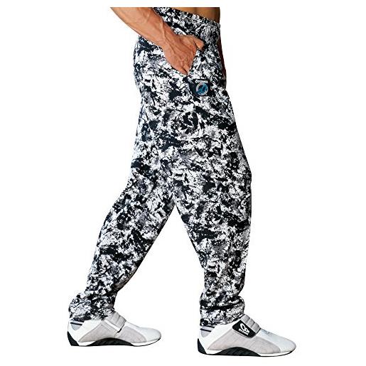 Otomix jungle fever - pantaloni da allenamento da uomo, nero/bianco, l