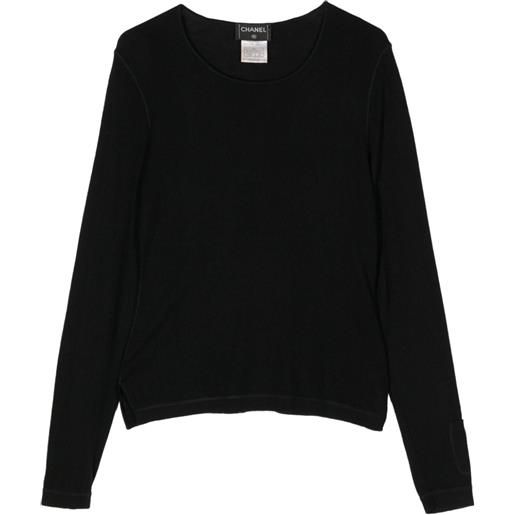 CHANEL Pre-Owned - maglione girocollo 2000 - donna - cashmere - taglia unica - nero