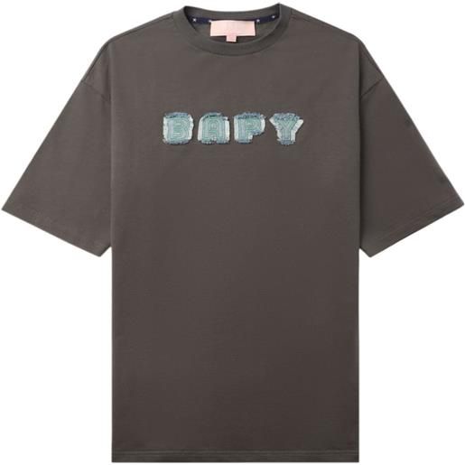 BAPY BY *A BATHING APE® t-shirt con applicazione logo - grigio