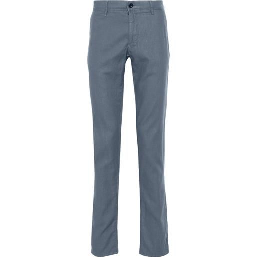 Incotex pressed-crease slim-fit trousers - blu