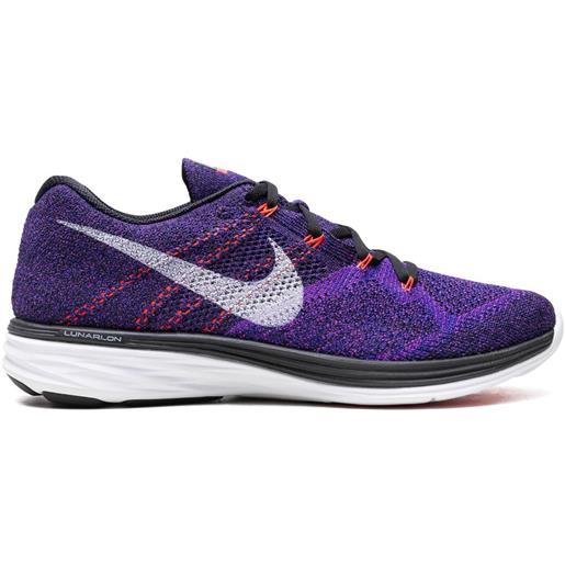 Nike flyknit lunar3 "vivid purple" sneakers - viola