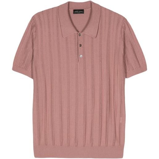 Roberto Collina short-sleeve knitted polo shirt - rosa